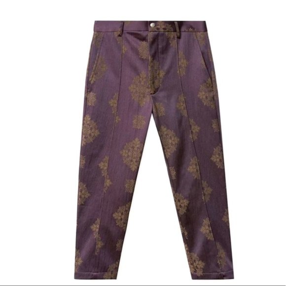 $770 BNWT Goodfight Jacquard Print CroppedTailored Trousers/ Pants 29 - 30 - Picture 2 of 16